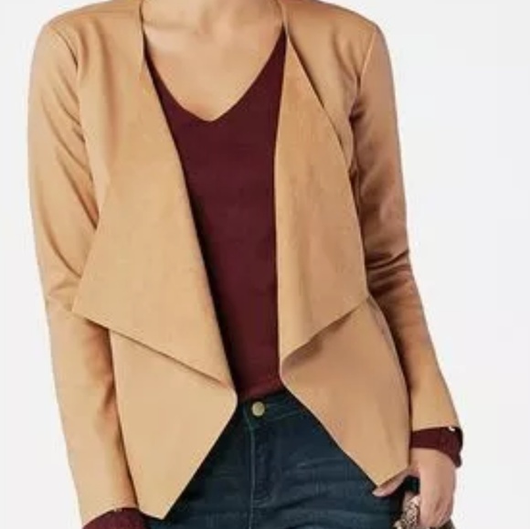 Jackets & Blazers - Camel Faux Leather Flattering Jacket